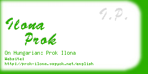ilona prok business card